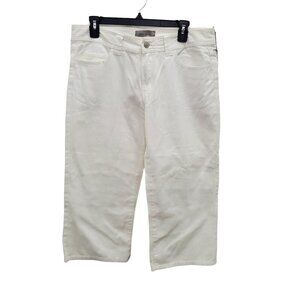 Tex by Max Azria Women's White 100% Cotton Cropped Leg Capri‎ Jeans NWT Size 29
